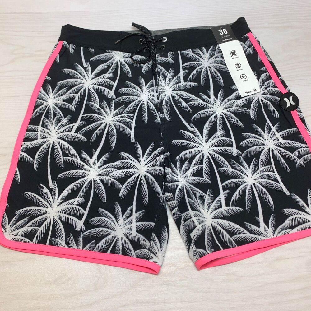 Hurley Board Shorts Men’s Size 30 Phantom Classic Swim Surf Trunks Stretch Palm